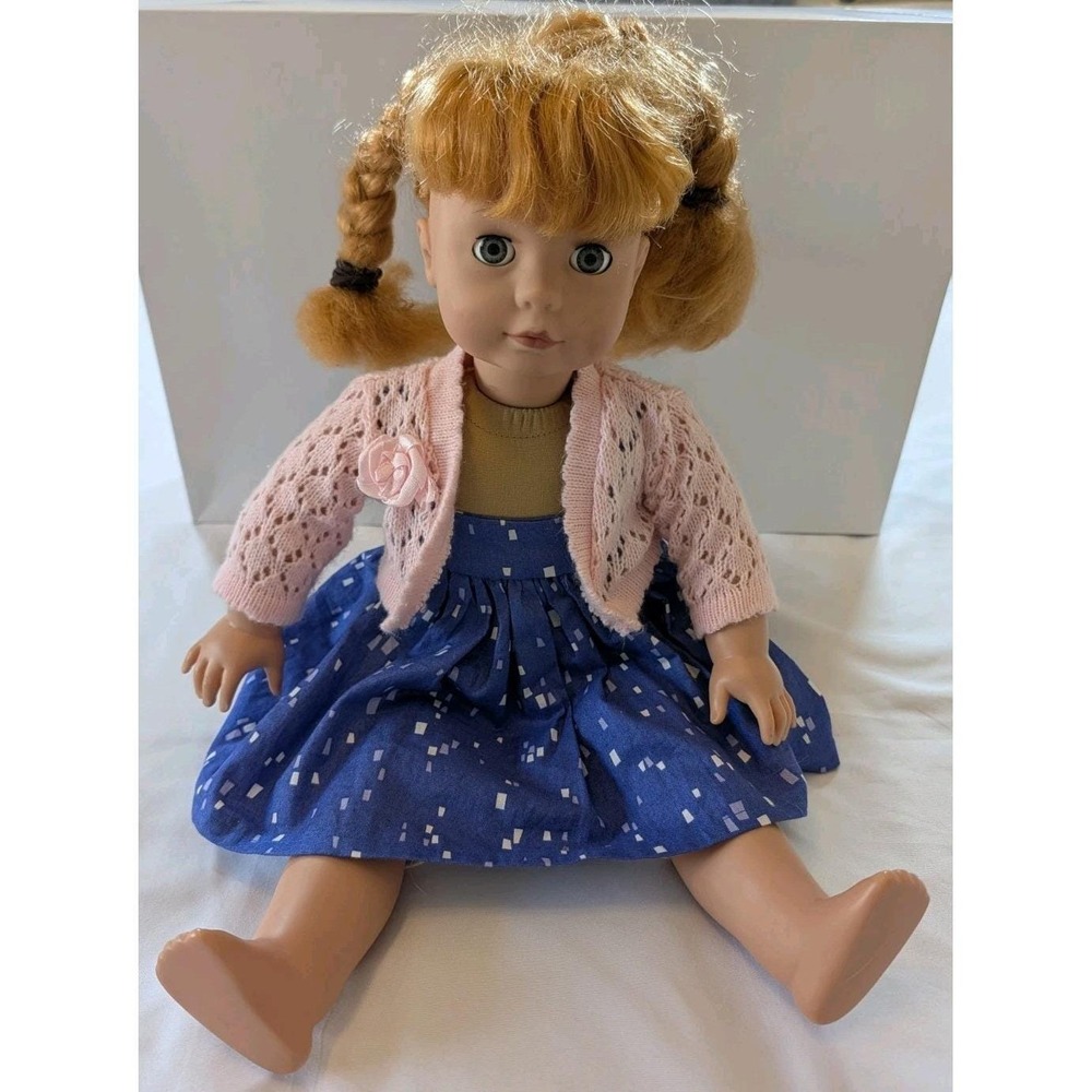 Gotz Puppo Vintage Doll‎ Red Braid Hair Sleepy Eyes 19" Multiple Outfits